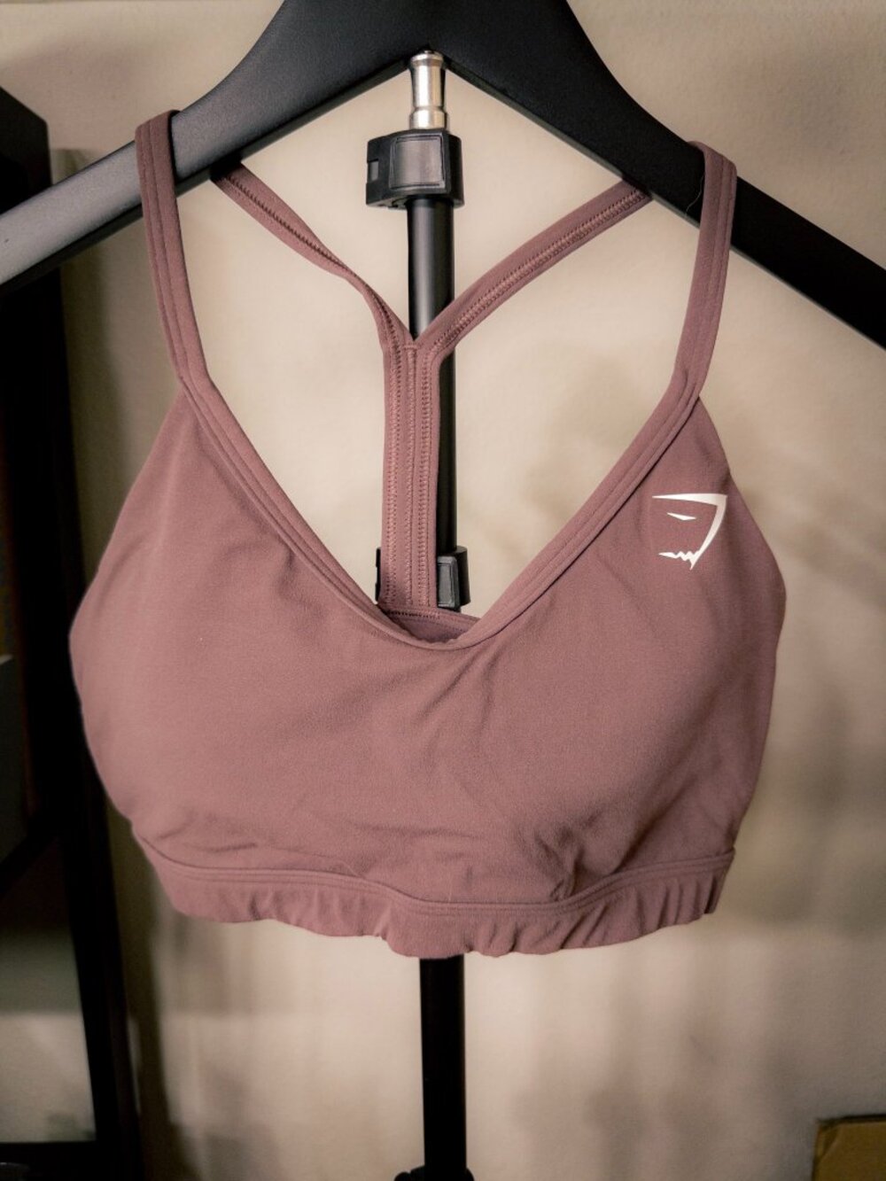 Gymshark V Neck Training Sports Bra - Brown